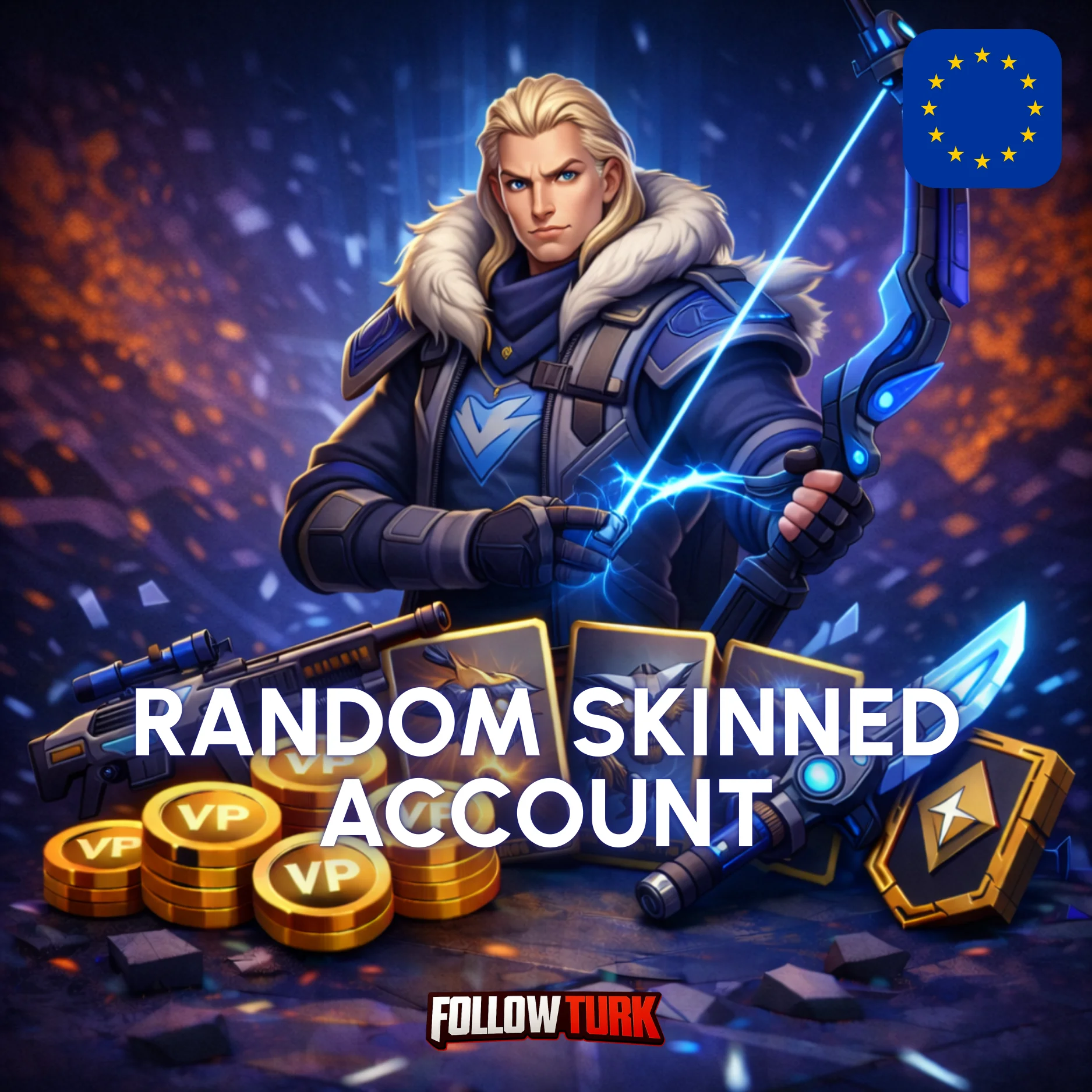 EU - 유럽 랜덤 스킨 계정 - 풀 액세스 - FollowTurk