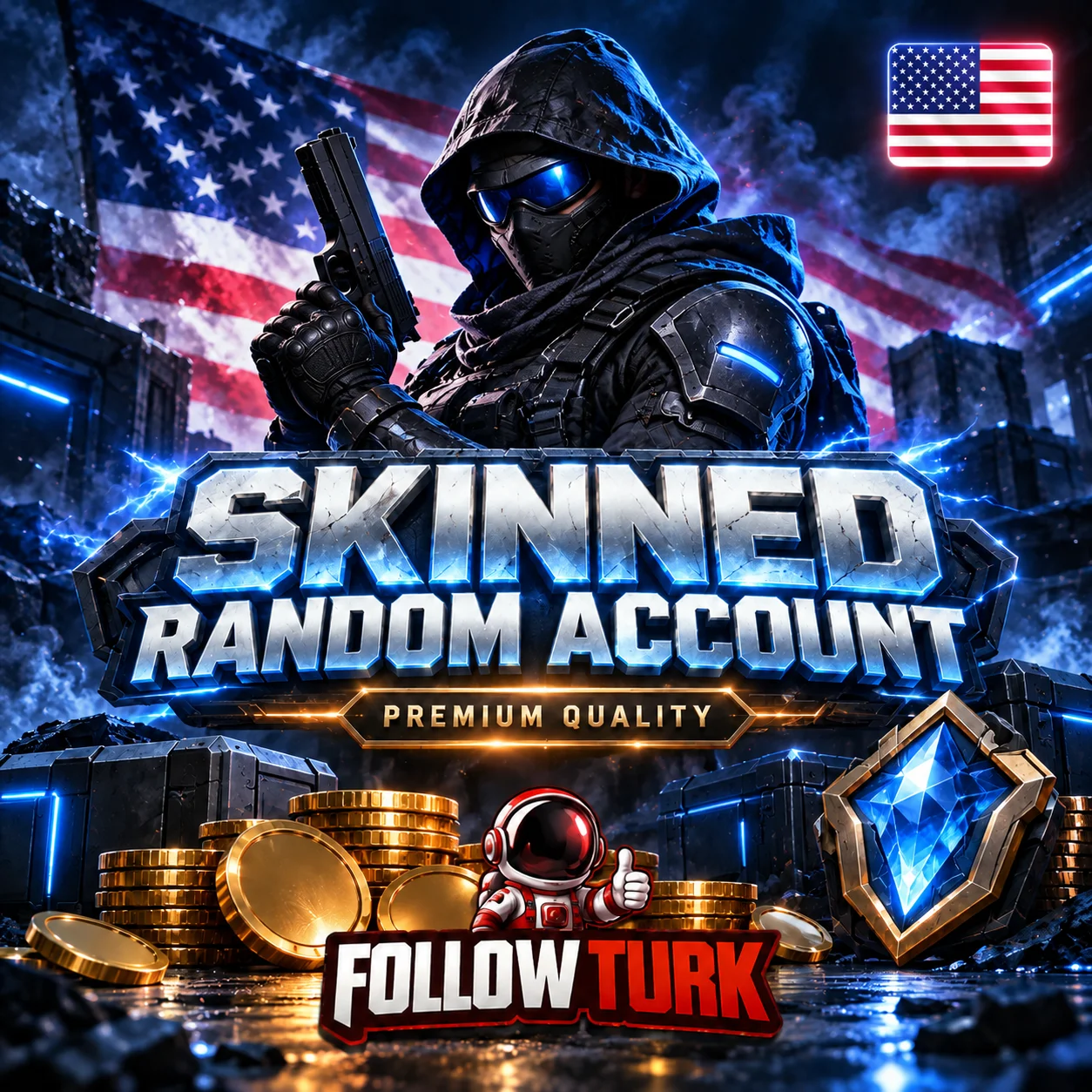 NA - 북미 랜덤 스킨 계정 - 풀액세스 - FollowTurk