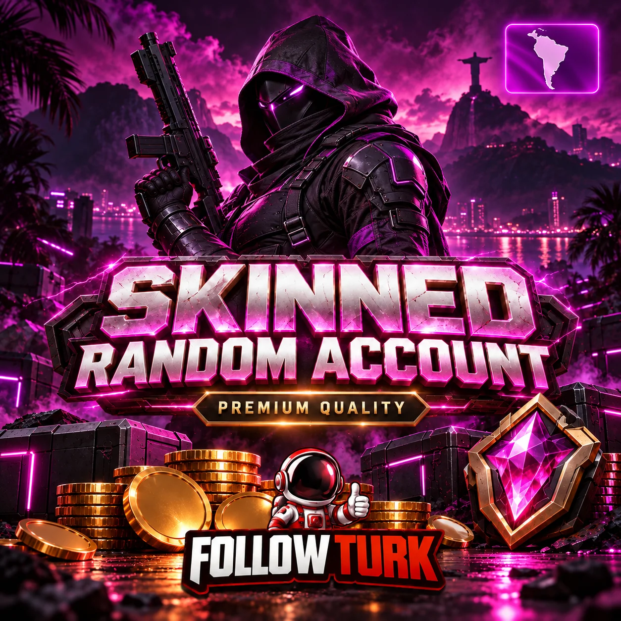 LA 라틴아메리카 랜덤 스킨 계정 - 풀액세스 - FollowTurk